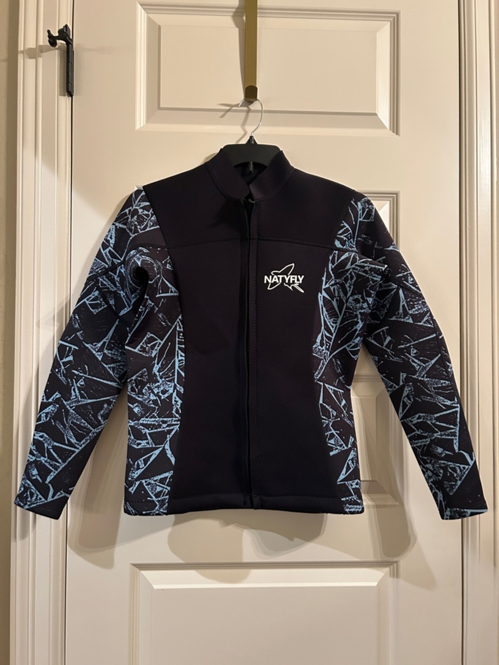 Black & Light Blue Neoprene Wetsuit Jacket
